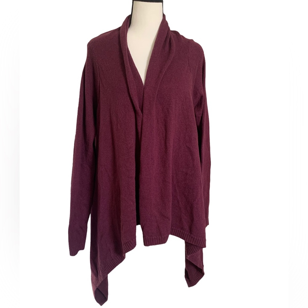 Lands end | purple wrap cardigan